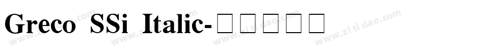 Greco SSi Italic字体转换